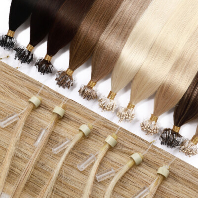 1G 0.5G Micro Loop Rings Human Hair Extensions Micro Links Beads 100% Remy Real
