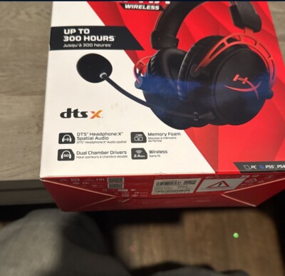 HyperX Cloud Alpha Wireless Gaming Headset for PC Black Red