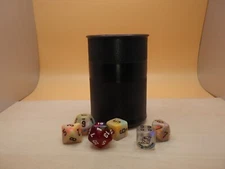 Dice Cup - Plastic - 3 3/4" x 2.5" - For Tabletop Gaming Roleplay Games Casino