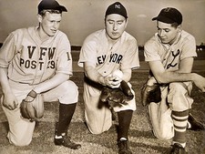 1950s PHOTO PAIR SNUFFY STIRNWEISS NY YANKEE & FLORIDA BASEBALL CAMP 