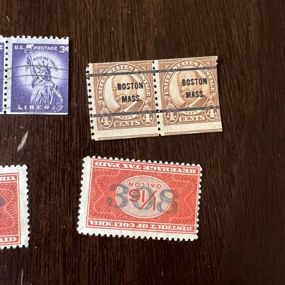 ERRORS US STAMPS LOT MISPERF SHIFTS, INVERTED OVERPRINTS DISCOLORING #7 - Image 4 of 4