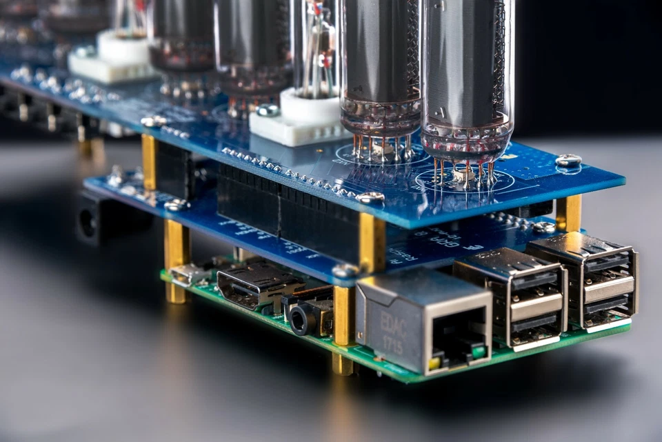 IN-14 NIXIE TUBES RELÓGIO FRAMBOESA PI HAT ou ARDUINO SHIELD NCS314 [COM OPÇÕES] - Imagem 3 de 4