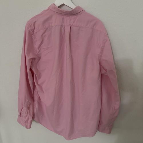 Ralph Lauren Classic Fit Button Down Shirt Men's XL Pink Long Sleeve Blue Pony - Picture 2 of 6