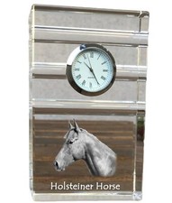 Holsteiner Horse three-striped clock with a horse Art-Dog