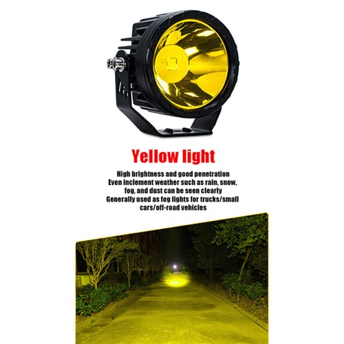 1x Motorcycle Motorbike LED Fog Lights Spotlight Headlight Yellow Fit For Truck - Picture 4 of 13