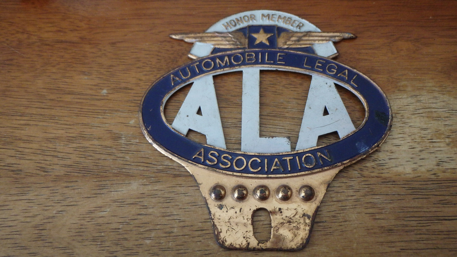 AUTOMOBILE LEGAL ASSOCIATION HONOR MEMBER AUTOMOBILE TOPPER 1950'S BX 0