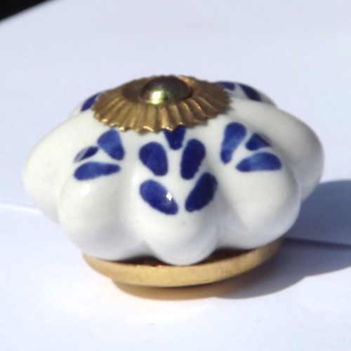 Ceramic knobs pulls handles for doors drawers cupboard cabinet wardrobe - brass - Picture 9 of 180