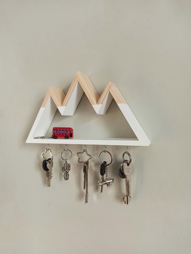 Wall key holder Big mountains with shelf - Picture 4 of 5