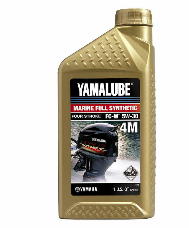 Yamalube 5W-30 Outboard Full Synthetic 4M FC-W Engine Oil Quart LUB-05W30-FC-12