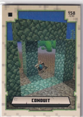 Panini Minecraft Adventure Trading Cards Karte Nr. 158 Conduit / Aquisator