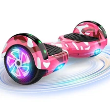 Electric Hoverboard Bluetooth Speaker Light-Up Wheels Self-Balancing 7.5Mph