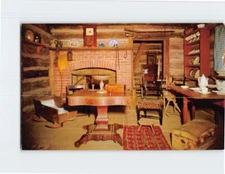 Postcard Interior Samuel Hill Cabin Illinois USA