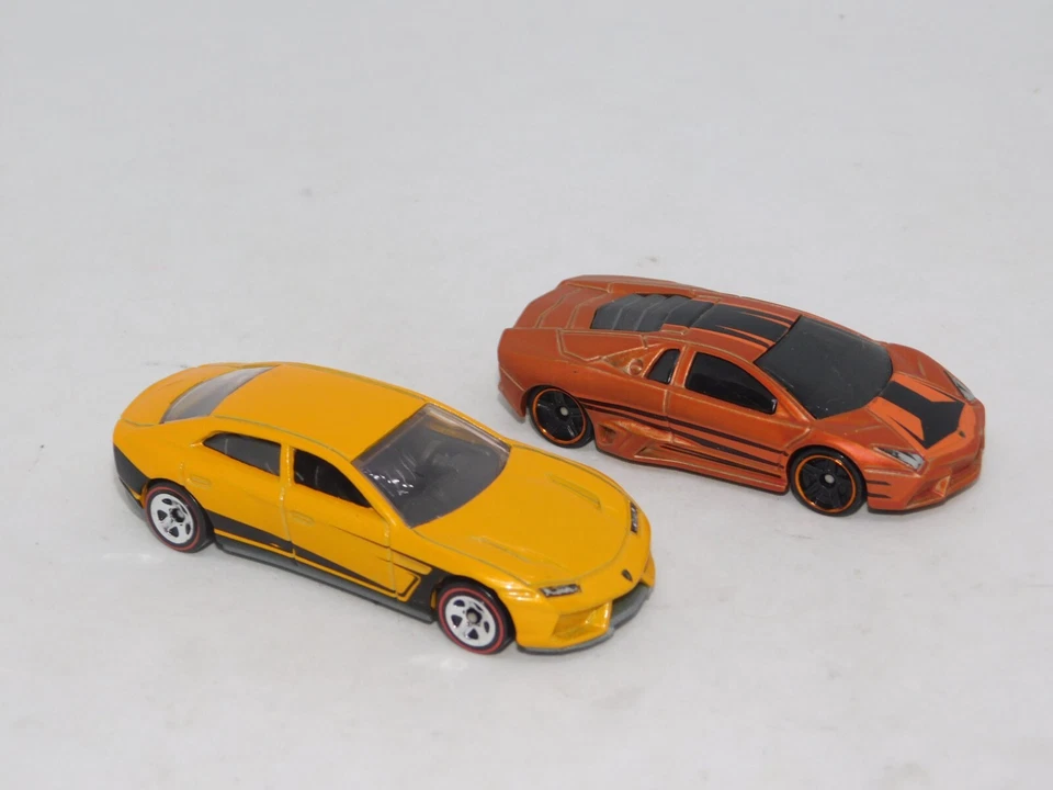 Hot Wheels Mattel Lot 2 LAMBORGHINI ESTOQUE YELLOW & Reventon Roadster ORANGE - Image 2 of 4