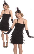 Costume De Flapper Noir Pour Femmes Robe De Flapper Des Années 1920 Tenue Gatsby