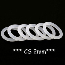Food Grade O-Ring 2mm Cross Section Clear Silicone Rubber O Rings Various Size