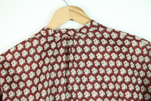 Vintage Medium Top 70s Hippy Print Officecore Western Floral Prairie Hippy Boho - Picture 10 of 10