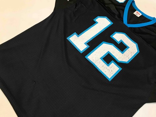 Vintage Wilson NFL Carolina Panthers COLLINS #12 Football Jersey XL Black USA - Picture 7 of 10