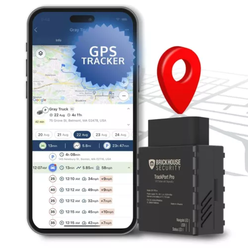 Brickhouse Security TrackPort Pro - Hidden GPS Tracker for Vehicles, Car & Teens