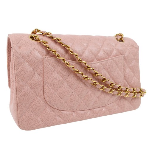 Chanel Pink Calfskin Medium Classic Double Flap Shoulder Bag 163456 - Picture 2 of 10