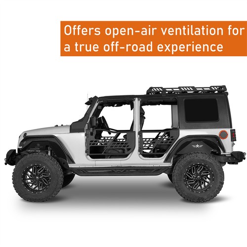 Hardtop Door Remove Kit Storage Cart Half Door Mirror for Jeep Wrangler JK 07-18 - Picture 18 of 39