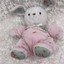 Carters Bunny Rabbit Shabby Roses Pink Plush Rattle Soft Toy 9