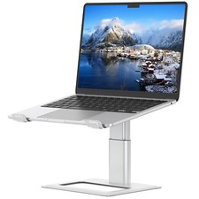 Adjustable Laptop Stand for Desk Ergonomic Riser 10-17.3 Inch Aluminum Silver