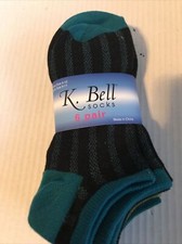 K. Bell 6 Pair Socks Sock Size 9-11 / Shoe size 4-10 Multi Color TW-3795