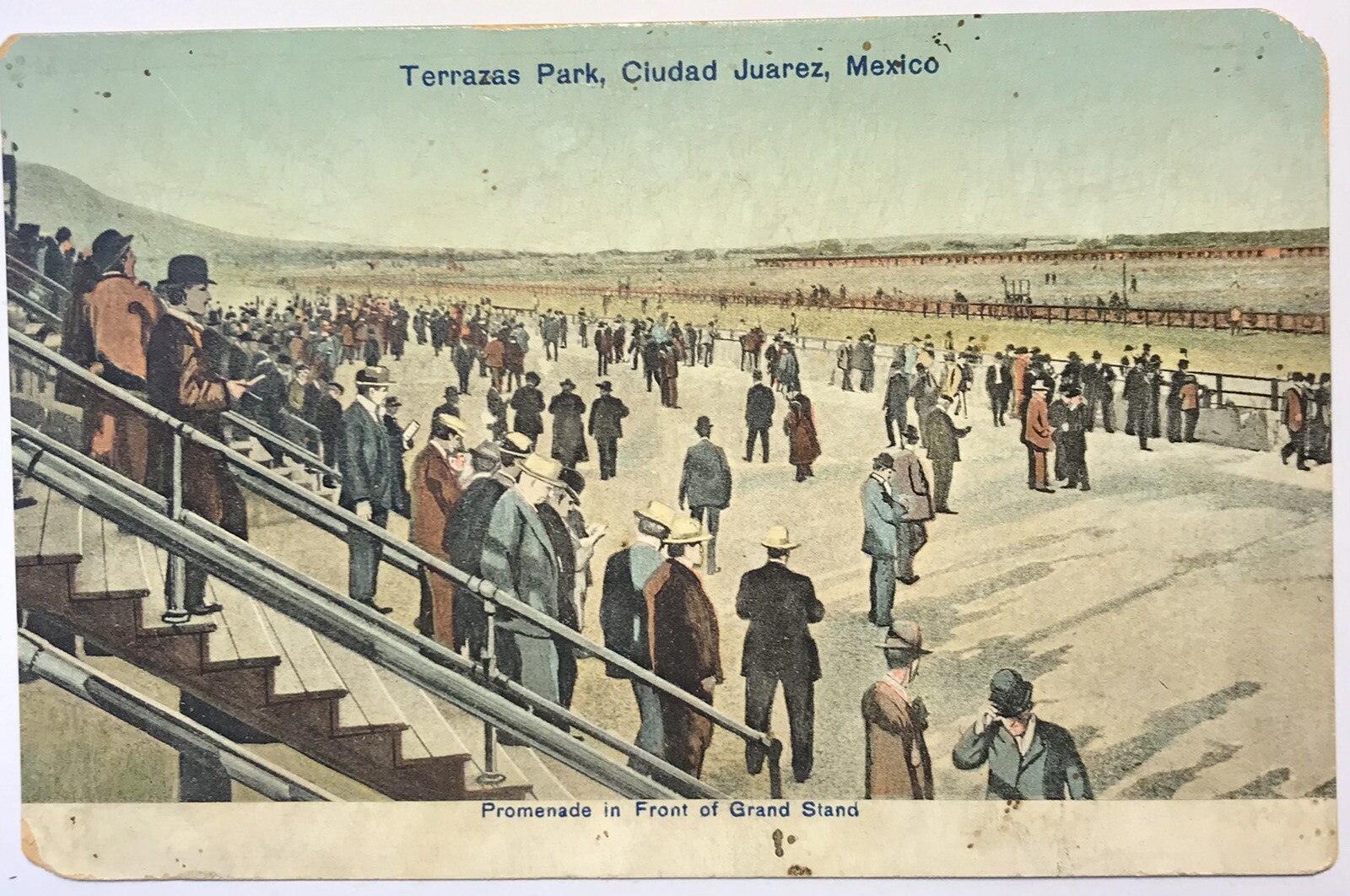 Terrazas Park Ciudad Juárez México Promenade Grand Stand Poatcard De colección Temprano
