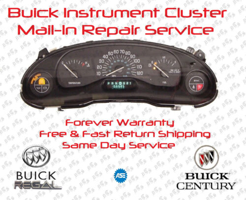 BUICK CENTURY & REGAL Speedometer Instrument Gauge Cluster LCD Display REPAIR - Picture 1 of 24