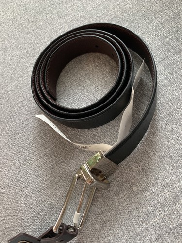 NEW COACH MEN'S HARNESS TEXTURED LEATHER CUT TO SIZE REVERSIBLE BELT - Picture 3 of 6