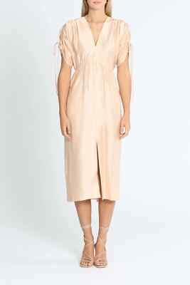 KITX Silk Crush Dress Pink Cocktail Party Date Size AU 10 RRP 545 WITH DEFECTS