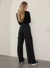 Athleta  Venice High Rise Wide Leg Cargo Pant, BLACK Sz LARGE PETITE — photo 4