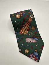 Tango by Max Raab Tie 100% Cotton Made in USA Golf Pattern Club Golfing Sports