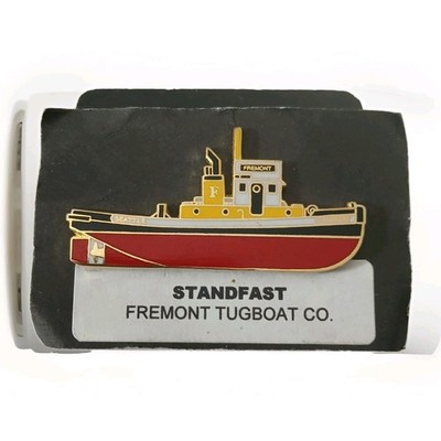 Enamel Standfast Tugboat Pin Nautical Novelty Collectible 
