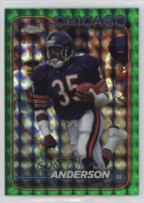 2024 Topps Chrome Green Geometric Refractor 24/99 Neal Anderson #25 1l2