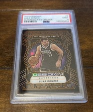 Luka Doncic #5 2022-23 Panini Obsidian Supernova Electric Etch Orange /35 PSA 9