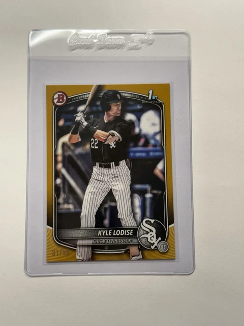 2025 Bowman Draft Paper 1st Gold /50 Kyle Lodise - Chicago White Sox