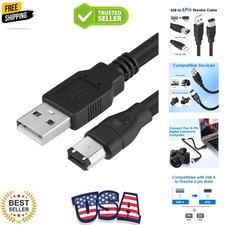 Firewire to USB Adapter Cable 6-Pin IEEE 1394 Male to USB 2.0 Male Converter ...