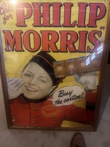 “Call for Philip Morris” Advertisement Sign Framed