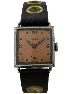 Art Deco Herrenarmbanduhr Kienzle Handaufzug, braunes Ziffernblatt, funktioniert - Bild 1 von 4