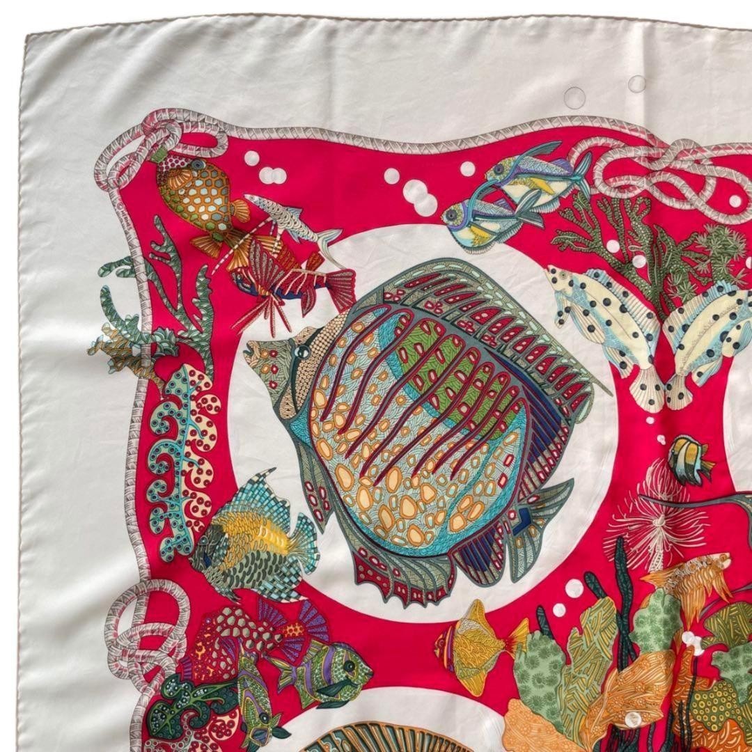 HERMES カレ90 GRANDS FONDS スカーフ HERMES GRANDS FONDS Carr 90 Scarf Silk BEG Allover For Women | eBay