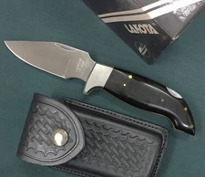 Lakota Knives Lil' Hawk Black Micarta Handle by Moki W/original box & sheath
