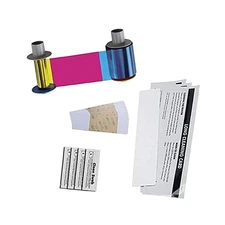 Fargo 45200 YMCKO Ribbon and DuraClean DC 86177 Cleaning Kit for Fargo DTC450...