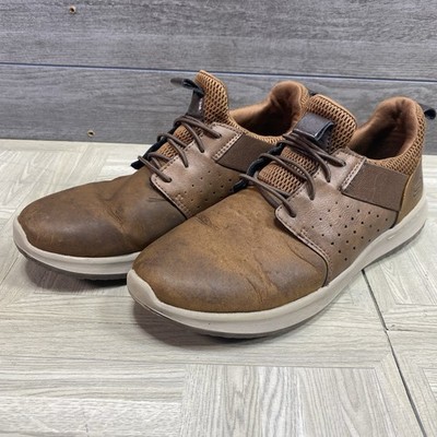 Skechers Delson Axton Casual Sneaker Shoe 9.5 SN 65870 Memory Foam Leather