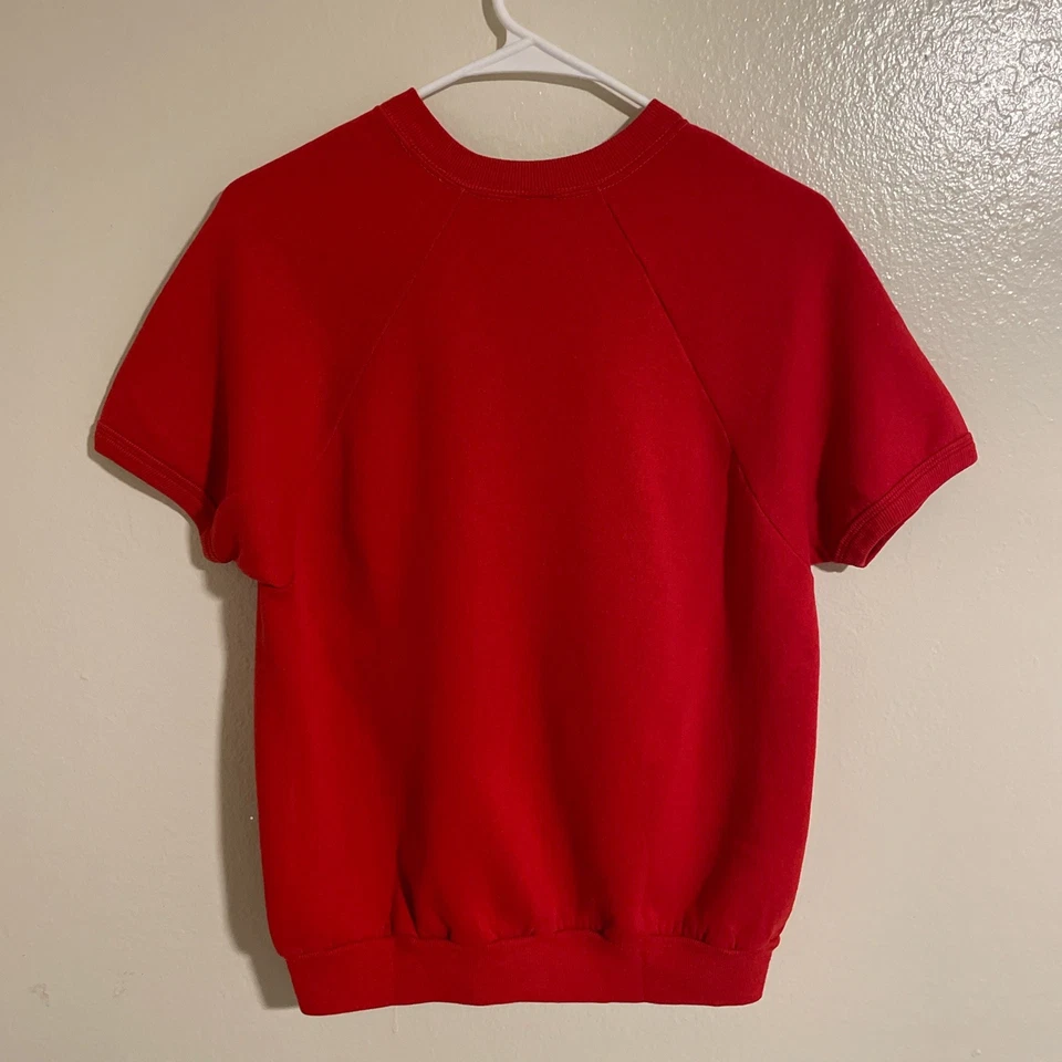 Vintage 70s Sportswear Sweatshirt Mens Medium Short Sleeve Crewneck Made in USA - Image 2 of 4