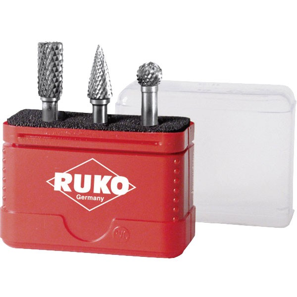 RUKO Tungsten Carbide Rotary Burrs - 3 Piece Set