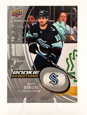 22/23 Upper Deck Trilogy Rookie Renditions RR-38 Matty Beniers Kraken RC