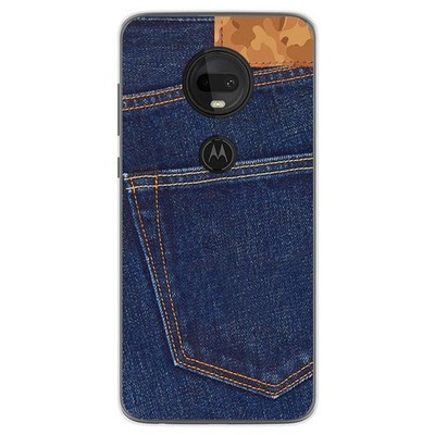 Gel TPU Hülle Für Motorola Moto G7 / G7 Plus Cowboy Design Zeichnungen