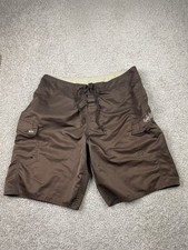 Vintage Quicksilver Shorts Men 36 Brown Board Beach Swim Trunk Unlined Cargo Y2k