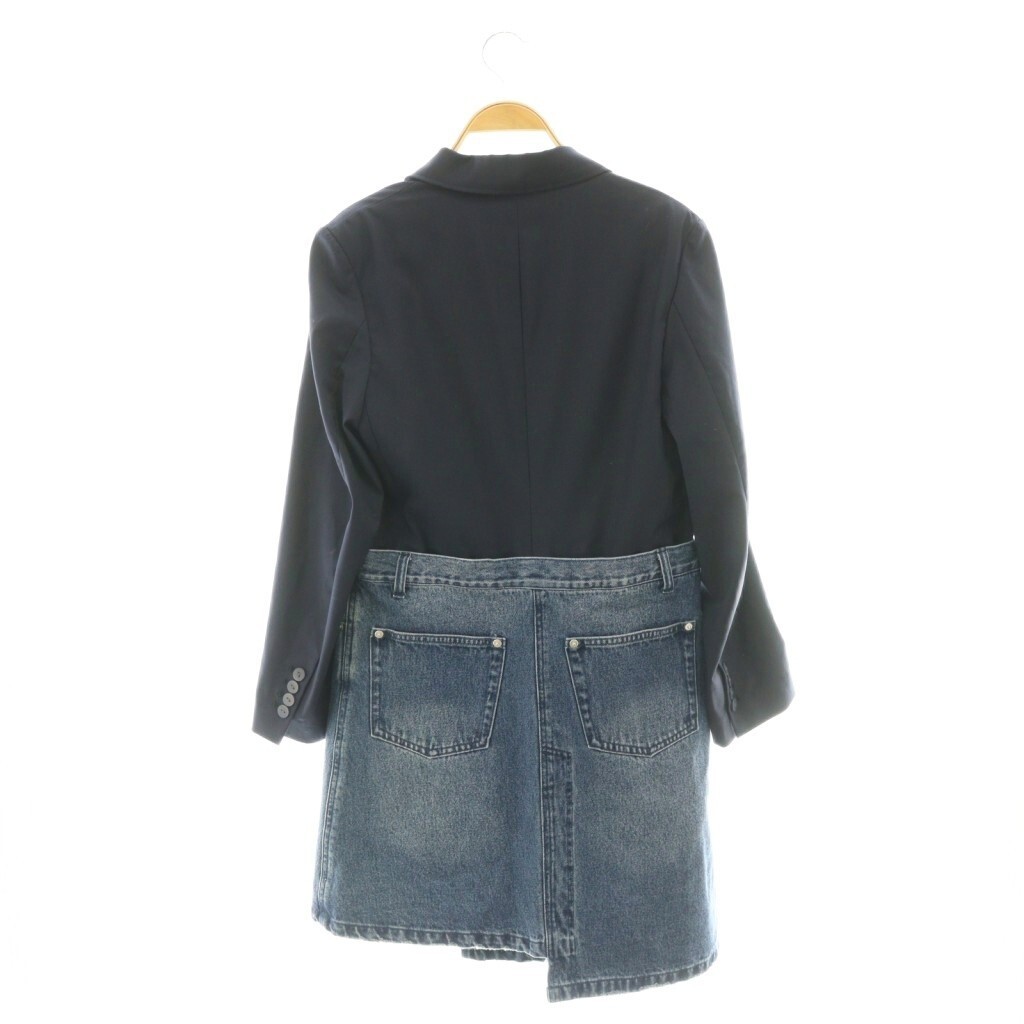 Ameri VINTAGE Denim Docking Jacket M Navy Long Ta… - image 2